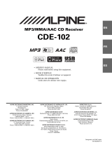 Alpine CDE 102 - Radio / CD Manuel utilisateur