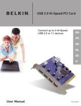 Belkin CARTE PCI USB 2.0 5 PORTS #F5U220VEA1 Manuel utilisateur