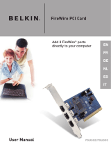 Belkin CARTE IEEE 1394 FIREWIRE® PCI #F5U502EA Manuel utilisateur
