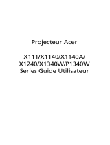 Acer X111 Manuel utilisateur