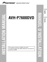 Pioneer AVH-P7600DVD Manuel utilisateur