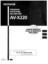 Aiwa AV-X220 Manuel utilisateur