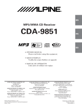 Alpine CDA-9851 Manuel utilisateur