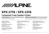 Alpine SPX-177A Manuel utilisateur