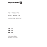 Beyerdynamic MC 950 Manuel utilisateur