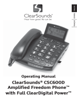 ClearSounds AMPLIFIED FREEDOM PHONE CSC600D Manuel utilisateur