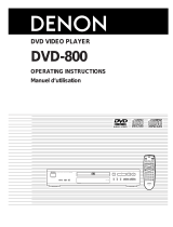 Denon DVD-800 Manuel utilisateur