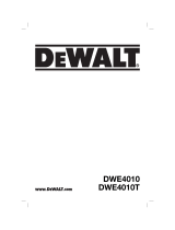 DeWalt DWE4010 DWE4010T Manuel utilisateur
