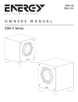 Energy Speaker Systems ESW-V8 Manuel utilisateur
