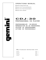 Gemini CDJ-30 Manuel utilisateur