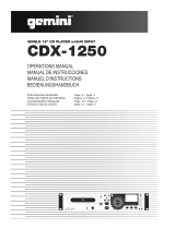 Gemini CDX-1250 Manuel utilisateur