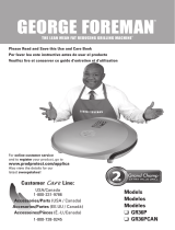 George Foreman GR36PCAN Manuel utilisateur