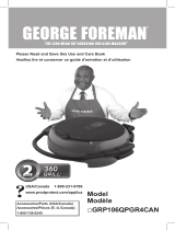 George Foreman GRP106QPGR4CAN Manuel utilisateur