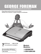 George Foreman GRV80CAN Manuel utilisateur