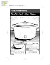 Hamilton Beach Double Dish 33850 Manuel utilisateur