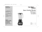 Hamilton Beach Space-Saving Blender Manuel utilisateur