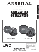 JVC CS-AW8040 - Arsenal 10" 4ohm 3000W DVC Subwoofer Manuel utilisateur