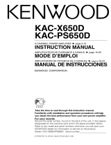 Kenwood KAC-PS650D Manuel utilisateur