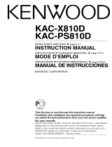 Kenwood KAC-X810D Manuel utilisateur
