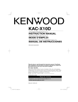 Kenwood KAC-X10D - eXcelon Amplifier Manuel utilisateur