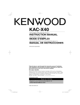 Kenwood KAC-X40 Manuel utilisateur