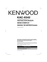 Kenwood KAC-X542 Manuel utilisateur