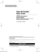 Kenwood KDC-BT752HD Manuel utilisateur