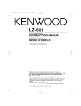 Kenwood LZ-601 Manuel utilisateur