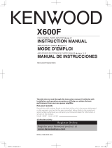 Kenwood X600F Manuel utilisateur
