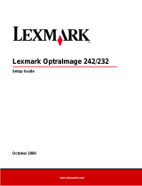 Lexmark OPTRAIMAGE 242 / 232 (OCT 2000) Manuel utilisateur
