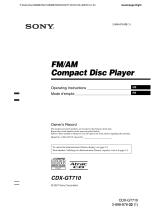 Sony CDX-GT710 Manuel utilisateur