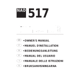 NAD 517 Manuel utilisateur