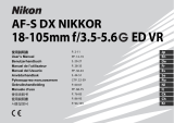 Nikon AF-S DX NIKKOR 18-105mm f/3.5-5.6G ED VR Manuel utilisateur