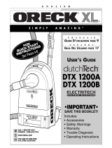 Oreck DTX 1200B Manuel utilisateur
