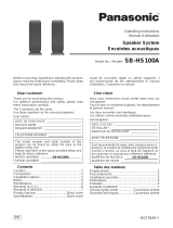 Panasonic SB-HS100A Manuel utilisateur