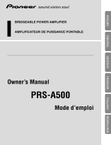 Pioneer PRS-A500 Manuel utilisateur