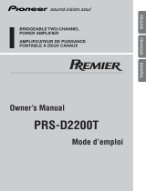 Pioneer PRS-D2200T Manuel utilisateur