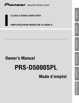 Pioneer PRS-D5000SPL Manuel utilisateur