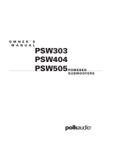 Polk Audio PSW505 Manuel utilisateur