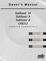 PSB Speakers SubsSonic SubSonic9 Manuel utilisateur