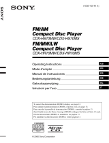 Sony CDX-HS70MW Manuel utilisateur