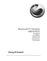 Sony Ericsson HBH-IV835 Manuel utilisateur