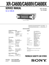 Sony XR-CA600 Manuel utilisateur