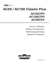 Vox AC100 Classic Plus Serie Manuel utilisateur