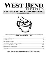 West Bend LARGE CAPACITY COFFEEMAKERS Manuel utilisateur