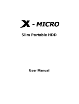 X-Micro Tech. Slim Portable HDD Manuel utilisateur