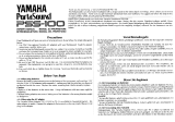 Yamaha PortaSound PSS-100 Manuel utilisateur