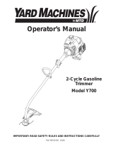 Yard Machines Y700 Manuel utilisateur