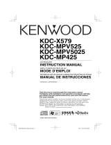 Kenwood KDC-X579 Le manuel du propriétaire