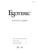 TEAC Esoteric X-01 Limited Manuel utilisateur